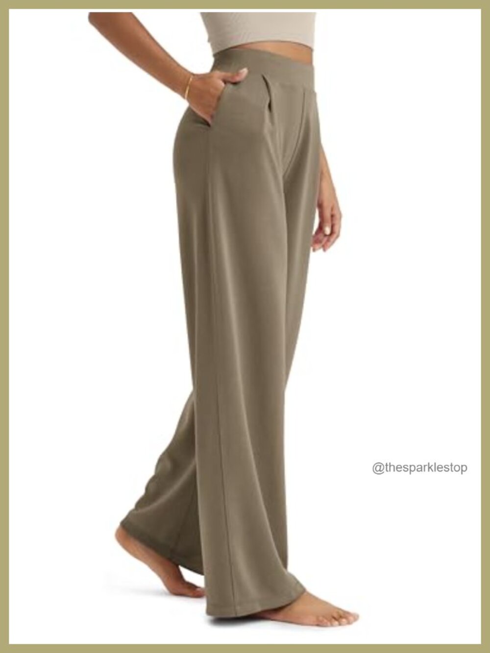 Modal Soft Wide Leg Pants High Waist Casual Relaxed Lounge Pockets